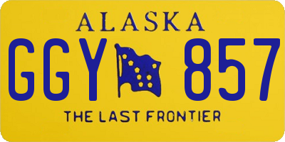 AK license plate GGY857