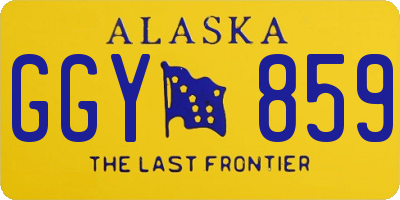 AK license plate GGY859
