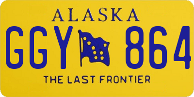 AK license plate GGY864