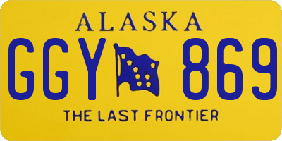 AK license plate GGY869