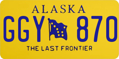 AK license plate GGY870