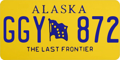 AK license plate GGY872