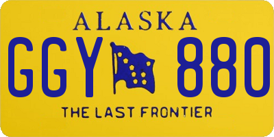 AK license plate GGY880