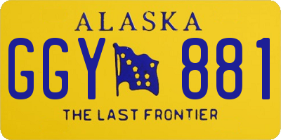 AK license plate GGY881
