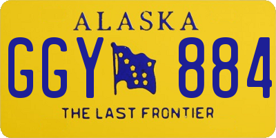 AK license plate GGY884
