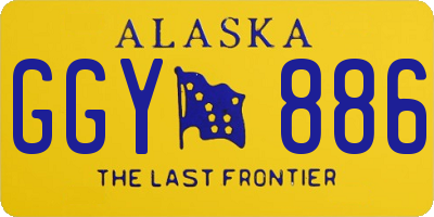 AK license plate GGY886
