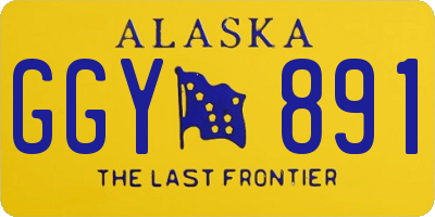 AK license plate GGY891