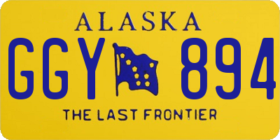 AK license plate GGY894