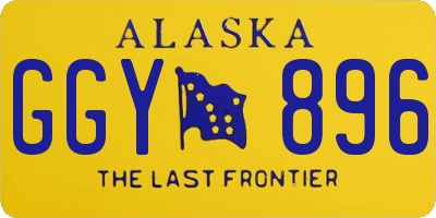 AK license plate GGY896