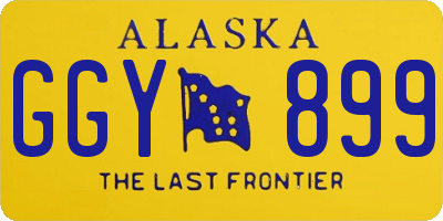 AK license plate GGY899