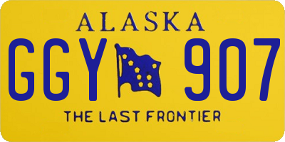 AK license plate GGY907