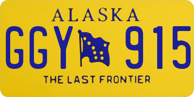 AK license plate GGY915