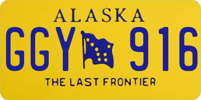 AK license plate GGY916