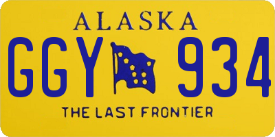 AK license plate GGY934