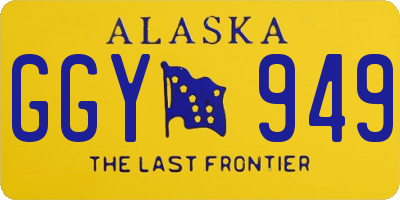 AK license plate GGY949