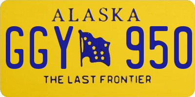 AK license plate GGY950