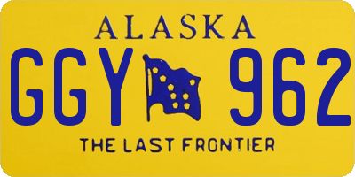 AK license plate GGY962