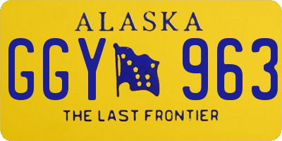 AK license plate GGY963