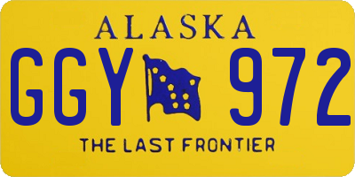 AK license plate GGY972