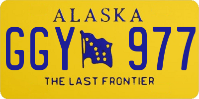 AK license plate GGY977
