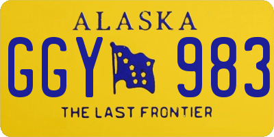 AK license plate GGY983
