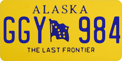 AK license plate GGY984