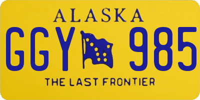 AK license plate GGY985