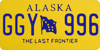 AK license plate GGY996