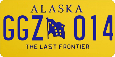 AK license plate GGZ014