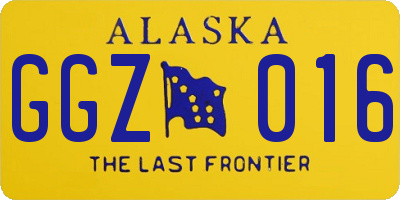 AK license plate GGZ016