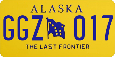 AK license plate GGZ017