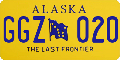 AK license plate GGZ020