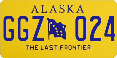 AK license plate GGZ024