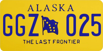 AK license plate GGZ025