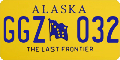 AK license plate GGZ032