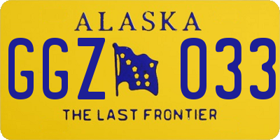 AK license plate GGZ033