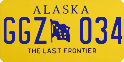 AK license plate GGZ034