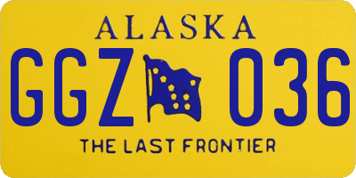 AK license plate GGZ036