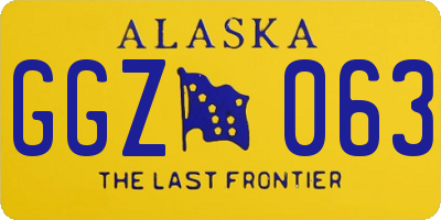 AK license plate GGZ063