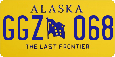 AK license plate GGZ068