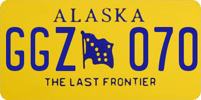AK license plate GGZ070