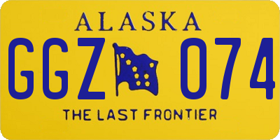 AK license plate GGZ074