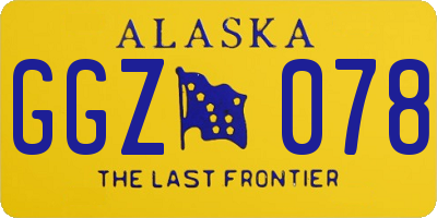 AK license plate GGZ078
