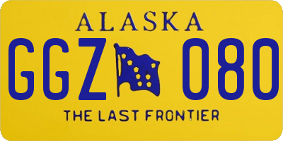 AK license plate GGZ080