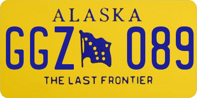 AK license plate GGZ089