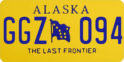 AK license plate GGZ094