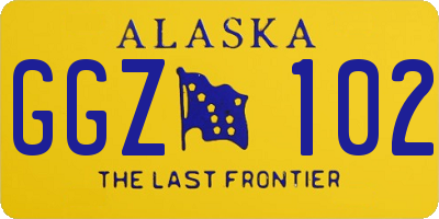 AK license plate GGZ102