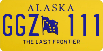AK license plate GGZ111