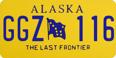 AK license plate GGZ116