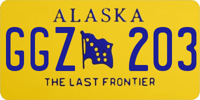 AK license plate GGZ203